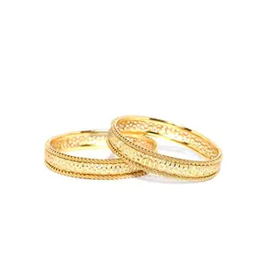 Priyaasi Gold-ColorFloral Design Traditional Coloured Stone Bangles for Women and Girls (Gold:Multi)