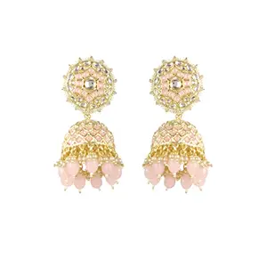 Priyaasi Pretty k Pearl Gold-ColorJhumka Earrings