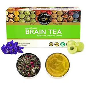 TEACURRY Brain tea - Helps with Improving Memory and Concentration Level ((1 Mont pack | 30 Tea Bags))