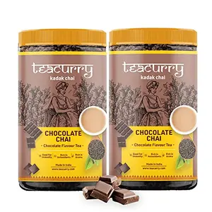 TEACURRY Chocolate Chai (200 Grams 75 Cups) - Chocolate Tea for Management and and
