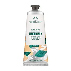 The Body Shop Almond Milk Hand Balm For Dry Skin 96Hr Moisture Vegan 3.3 US FL OZ For Dry Sensitive Skin
