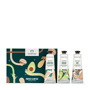 The Body Shop Palms Hand Cream Trio Gift Set â Keeps Hands Soft â Almond Milk Avacado & Sheaâ Vegan â 3 * 30ml