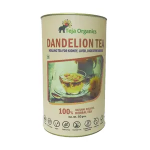 Teja Organics Dandelion Tea Earthy Woody Vegetal Flavour Herbal Tea 50Gm