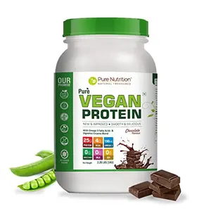 Pure Nutrition Naturals Vegan Protein Powder With Chocolate Flavour For Men And Women For Good Muscles- 1Kg