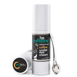 mCaffeine Coffee Under Eye Cream For Dark Circles For Women & Men With Free Eye Roller | 94% Reduction In Dark Circles s Puffiness & Fine Lines | With Vitamin E & Hyaluronic Acid | 30Ml
