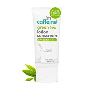 mCaffeine Niacinamide SPF 50++ for Oily Skin | Mattifying Zero White Care Water Resistant & Non Sticky for Women & Men | Prevents Tan & UV Damage - 50ml