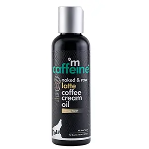 mCaffeine Pre-Shower Latte Coffee Scalp & Hair Cream Oil for Damage Repair | Rich Creamy Nourishment for Strong & Healthy Hair | Prevents Split Ends & Frizz | For Men & Women | 150 ml