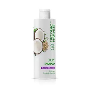 Organic Harvest Daily Shampoo with Coconut & Quinoa For Men & Women | Hair Care Improves Hair Texture 100% American Certified Organic Paraben & Sulphate Free - 500 ml