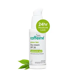 mCaffeine Day Cream For Women with SPF 30 PA++ | With Vitamin C Hyaluronic Acid & Green Tea for 24hr Moisturization & 12hr Sun Protection | s Dark Spots & Pigmentation - 50 ml