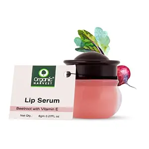 Organic Harvest Lip Serum Beetroot With Vitamin E Naturally Brightens & Softens the Dark Lips Soft & Plumped Lips For Men & Women Best for Dry & Chapped Lips 100% Organic - 8gms