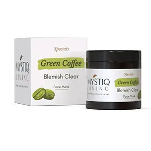 Mystiq Living  Blemish Clear Face Pack Fancy Coverfor Glowing Skin | Detan Removal Pack Pigmentation & Brightening | Ayurvedic Formulation-100 GM