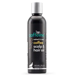 mCaffeine Coffee Hair Oil for Hair Fall & Hair Growth | Powered with Redensyl Argan Oil & Coffee Oil for Root Stimulation & Hair Fall Control | Light& Non Sticky - 200ml