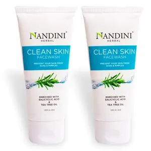 Nandini Herbal Clean Skin Face Wash 60ml. (Pack of 2)
