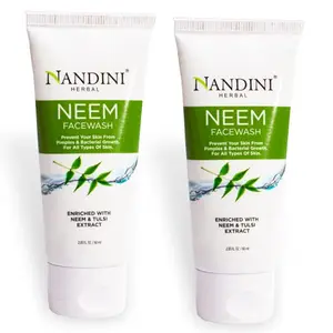 Nandini Herbal Neem Purifying Face wash For Oily & Acne Prone Skin Face Wash 60 ml (Pack Of 2)