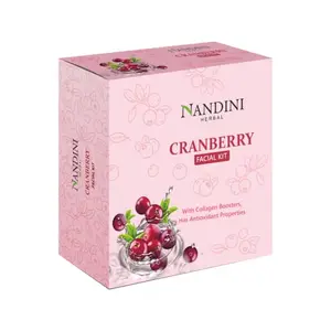 Nandini Herbal Cranberry Facial Kit For Skin Brightening and Tightening. 250 gm