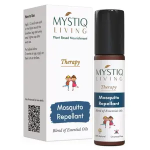 Mystiq Living Mosquito Repellant Roll On (Fabric Roll On) for Adult | Blend Of 100% Natural and Pure Essential Oils