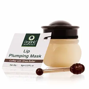 Organic Harvest Lip Plumping Sleeping Mask with Coffee Extracts For Dry Dull Hydration & Repair of Chapped Lips | Best for Men & Women 8 gms