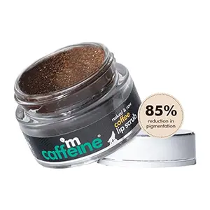 mCaffeine Coffee Lip Scrub Balm - 85% Reduction in Dark Lips & Pigmentation | HeDry & Chapped Lips | With Natural Sugar Pressed Coconut Oil & Coffee Scrub | 100% Vegan (12gm)