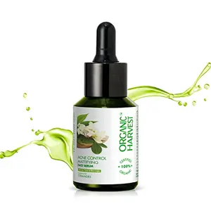 Organic Harvest Acne Control Mattifying Face Serum: Green Tea & Moringa | For Oily & Combination Skin Pimples & Acne 100% American Certified Organic Paraben & Sulphate Free â 30ml