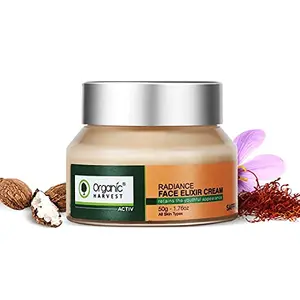 Organic Harvest Activ Range Radiance Face Elixir Cream For Youthful Appearance Paraben & Sulphate Free - 50gm
