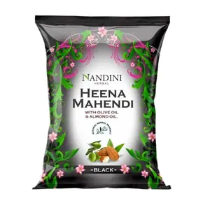 Nandini Herbal Black with Olive Oil and Almond Oil (Pack of 6)