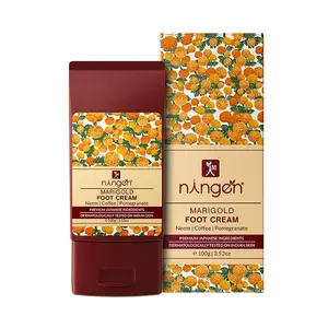 Ningen Marigold Foot Cream I Infused with Neem Coffee and Pomegranate Extracts I Dermatologically Tested I Softens Repairs and HeUltra Dry Skin and Cracked Heels I 100g