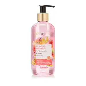 fabessentials Rose Tulsi  | with Natural Bioactives | Cleanses Hands without Drying & Stripg away Moisture - 300 ml