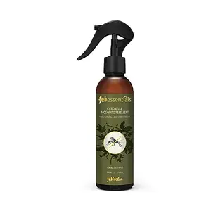 fabessentials Mosquito Repellent | 100% Natural & Deet-Free Formula | Infused with the goodness of oil Lemongrass oil Lemon Eucalyptus oil | Safe for skin - 200 ml