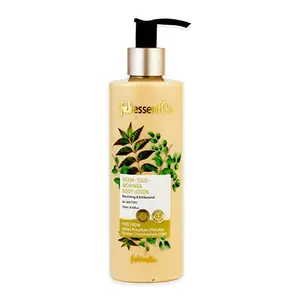 fabessentials Neem Tulsi Moringa Body Lotion | enriched with Almond Oil | Protects against Skin Breakouts | Nourishing & Deep Moistursing | with Actibacterial & Antifungal Properties | Skin-Friendly pH - 250 ml