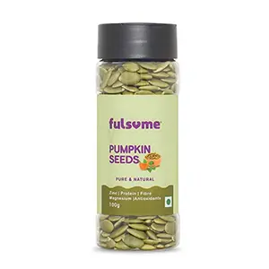 FULSOME - Raw Pumpkin Seeds - 100g Sprinkler Jar | | Healthy Snack rich in Vitamins MinerOmega 3 Dietary fibre and Anti