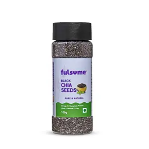 FULSOME - Raw Black Chia Seeds - 100G (Sprinkler Jar)- 2 Units