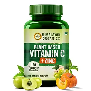 HIMALAYAN Organics Plant Based Vitamin C with Zinc - 120 Veg Caps.