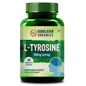 HIMALAYAN Organics L-Tyrosine Supplement Supports Cognitive Health  | Healthy  (120 Caps.)