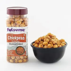 FULSOME - Crunchy Chickpeas (Masala Magic) - Crispy Tasty & Healthy Vacuum Fried Chickpeas | Rich in Protein & Fiber | with natural Colour Taste & Aroma | 150g Pack