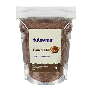 FULSOME - Premium Raw Flax Seeds - 1Kg | 100% Natural | For | Healthy Diet