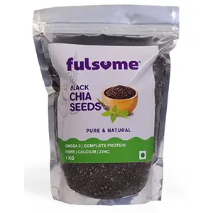 FULSOME - Black Chia Seeds (1Kg) - Super Saver Value Pack