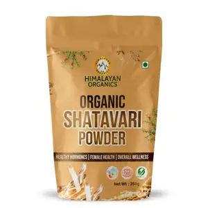 HIMALAYAN Organics Organic Shatavari/Asparagus Racemosus Powder | Healthy Hormones Female Health Overall Wellness (250 grams)