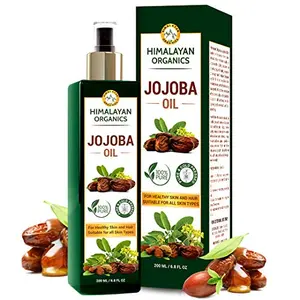 HIMALAYAN Organics 100% Pure Press Virgin Jojoba Oil | Helps Wrinkles And Fine Lines | Healthy Skin | Growth of Strong & Shiny Hair - 200ml