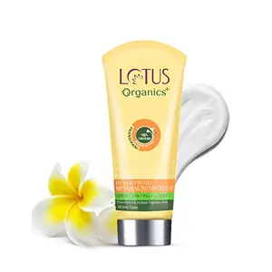 Lotus Organics+ Hydrating Gel Mineral | No White Cast | Fast Absorbing | Certified Organic | SPF 30 | PA+++ | 50g