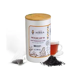 LocoKerala - Nilgiri Premium 30 Black Tea bags | Plant-Based Fiber Pyramid Tea Bags | Single Origin Nilgiri Hills | Handpicked & Hand-Rolled | Immersive Flavor & Aroma | Limited Edition