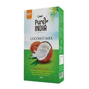 Pure India - Coconut milk 200 gm Unsweetened Selected Coconuts for Richness and Flavour