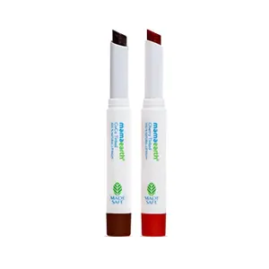 Mamaearth CoCo & Cherry Tinted 100% Natural Lip Balm Combo for 12-Hour Moisturization - 2 g X 2g