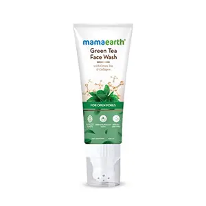 Mamaearth Green Tea Face Wash With Green Tea & Collagen For Open Pores - 100 Ml for Moisturizing