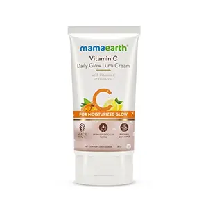 Mamaearth Vitamin C Daily Glow Lumi Cream with Vitamin C & Turmeric for Moisturizing Glow Moisturizer with Highlighter - 30 g