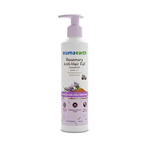 Mamaearth Rosemary Anti Hair Fall Shampoo with Rosemary & Methi Dana for Reducing Hair Loss & Breakage- 250 ml | Up to 94% Stronger Hair* | Up to 93% Less Hair Fall | For Men and Women