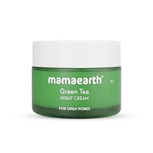 Mamaearth Green Tea Night Cream With Green Tea & Collagen For Open Pores - 50 g