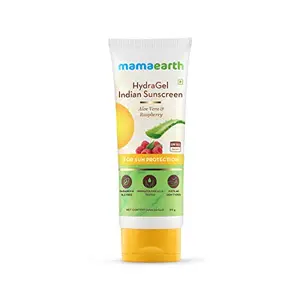 Mamaearth Hydragel Indian Sunscreen Spf 50 With Aloe Vera & Raspberry For Sun Protection - 50G