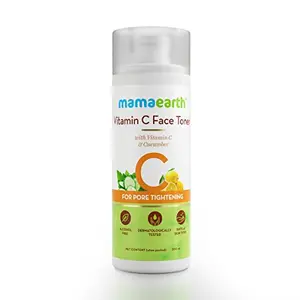 Mamaearth Vitamin C Liquid Toner For Face with Vitamin C & Cucumber for Pore Tightening 200 ml