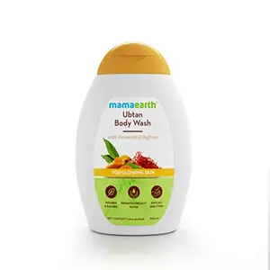 Mamaearth Ubtan Body Wash for Men & Women with Turmeric & Saffron 300ml - Exfoliating Body Wash - Shower Gel for Glowing Skin | Best Seller