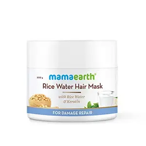 Mamaearth Rice Water Hair Mask with Rice Water & Keratin For Smoothening Hair & Damage Repair 200 g